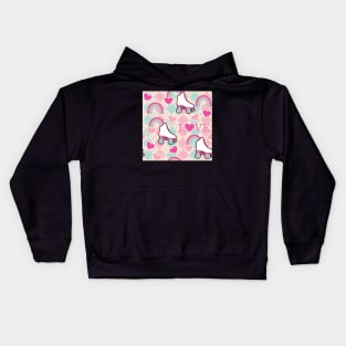 Love to Roller Skate on Argyle Kids Hoodie